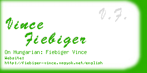vince fiebiger business card